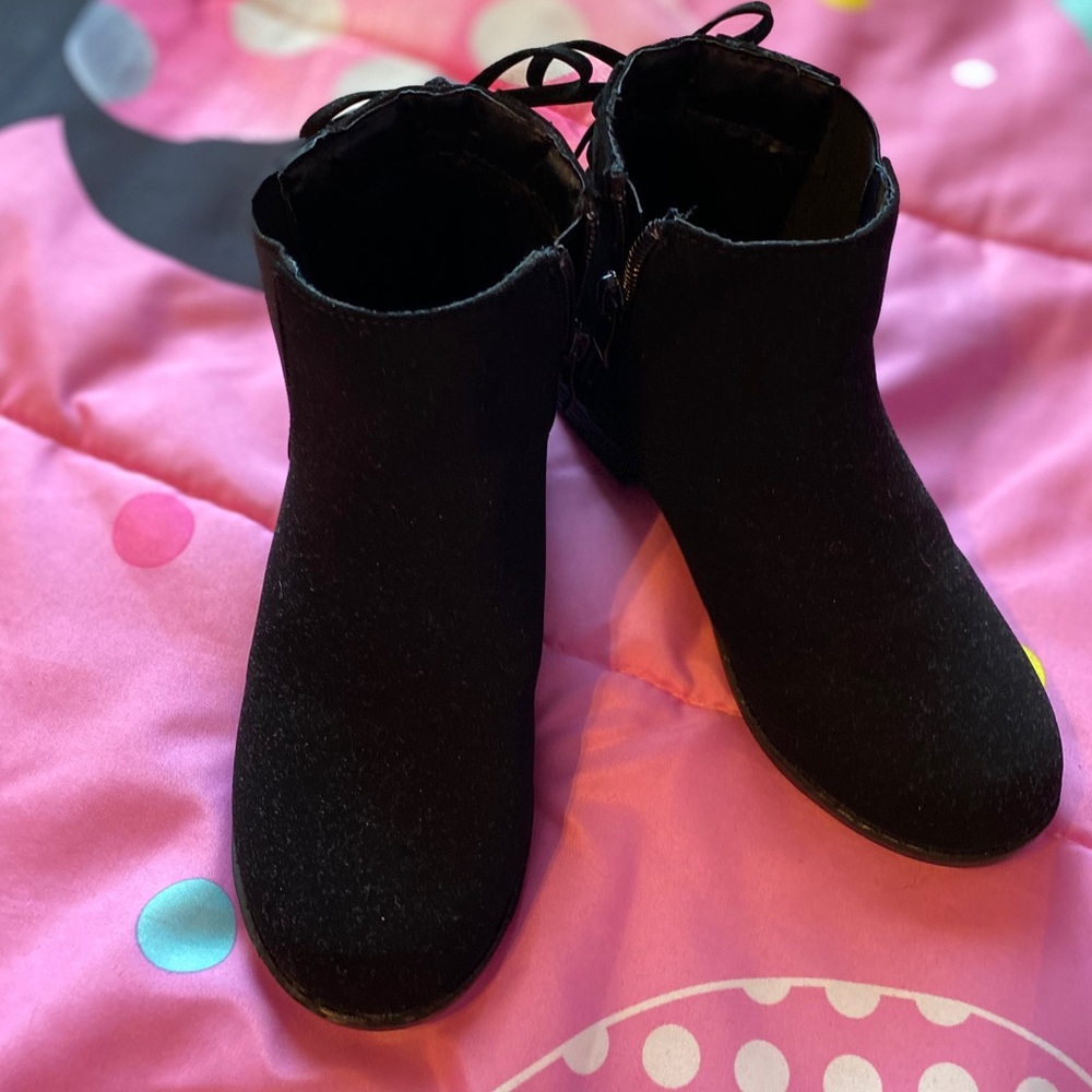 Girls Black Booties